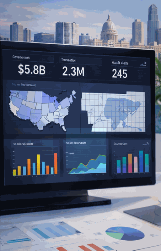 Government dashboard animated
